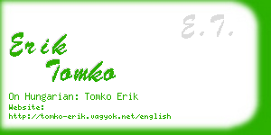 erik tomko business card